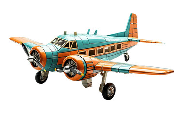 airplane isolated on a Transparent background. Generative AI