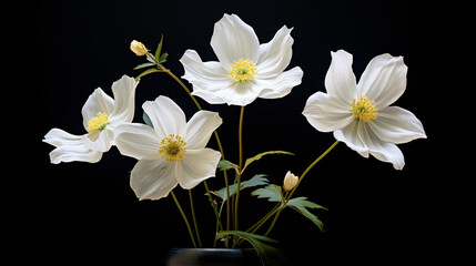 Naklejka na ściany i meble White Flowers are in a vase