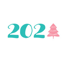 Background for New Year celebration poster. Christmas atmosphere. Isolated numbers with Christmas symbols