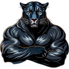 Strong panther with muscle