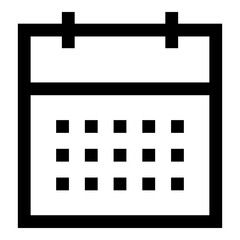 Calendar icon isolated on white background