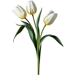 White tulips illustration