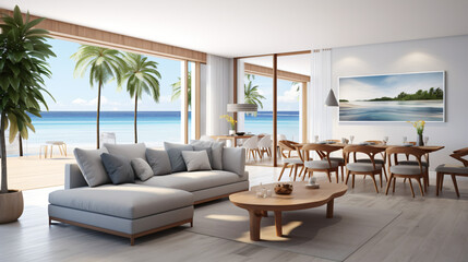 Fototapeta na wymiar Perspective of modern luxury living room with sofa