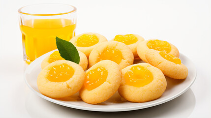Delicious Plate of Lemon Thumbprint Cookies