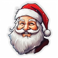 Traditional illustration of Santa Claus, isolated sticker