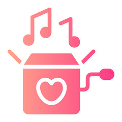music box gradient icon