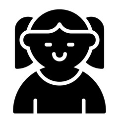 girl glyph icon