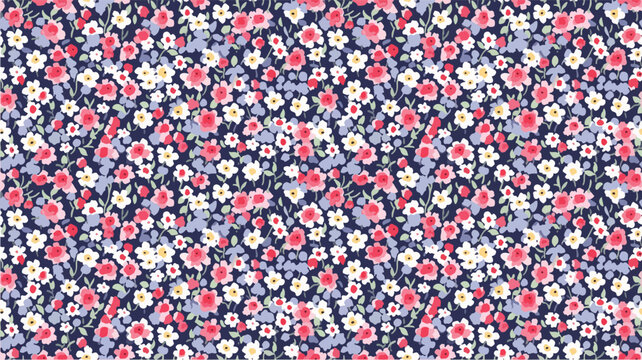 seamless ditsy flowers repeating pattern, tiny flowers pattern, ditsy, liberty , meadow, floral , for summer dress fabric