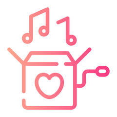 music box gradient icon