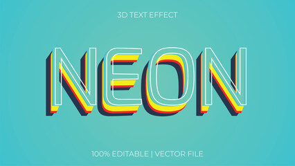 editable text effect with neon glow style template light glowing