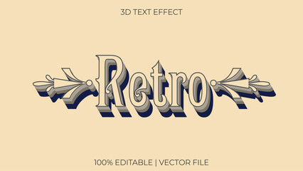 retro editable text effect template 80's eps vector file