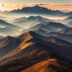 Fototapeta premium sunrise in the mountains
