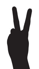 Vector silhouette of a hand on a white background, hand palm, hand silhouette, black flat hand vector illustration