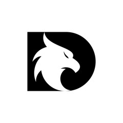 Naklejka premium eagle logo creative with font,vector