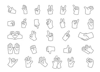 set of hand drawn icons
