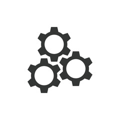 Gear mechanism concept on a transparent background