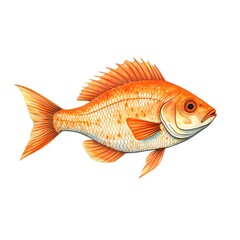 goldfish isolated on white