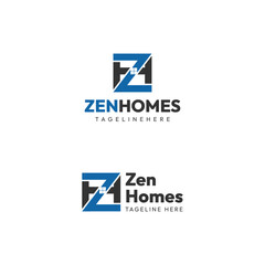 Z homes real estate logo design with Z latter