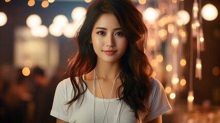 Obraz premium Valentines Day Women Concept Close Up Pretty Asian Gi 36331F, Background Images , Hd Wallpapers, Background Image