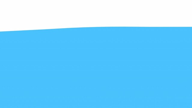 Filling with liquid. 2D animation video. Motion graphics with alpha channel.