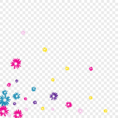 Green Leaf Background Transparent Vector. Gerbera Childhood Banner. Violet Petal Flourishes. Doodle Backdrop. Sophistication Pink Plant.