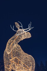 big illuminated reindeer winter holidays decor