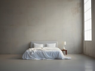 Fototapeta na wymiar interior of a minimalistic bedroom