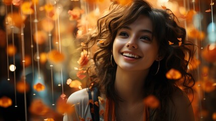 Fototapeta premium Young Asia Lady Feeling Happiness With Positive Expre Cab0D2, Background Images , Hd Wallpapers, Background Image