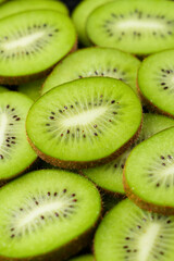 Fresh kiwi fruit slices texture background
