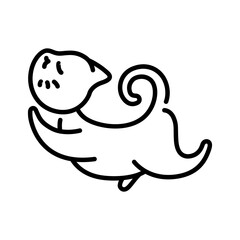 Cute cat. Minimalist cat drawing.