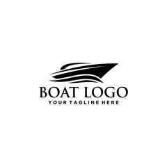 Boat and Sea Logo Sign Design