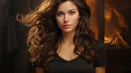 Brunette Young Woman Posing , Background Images , Hd Wallpapers, Background Image