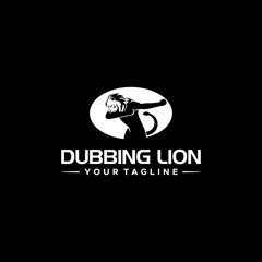 Lion Dubbing Logo Sign Design