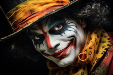 Colorful portrait of a clown