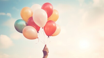 balloons in the sky generated by AI