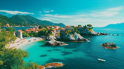 Fototapeta premium view of the bay generated by AI