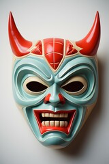 Demon mask halloween theme 3d object