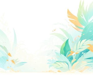 Fototapeta na wymiar Flat abstract design of a nature leaf background, minimalism illustration, website, Ul design