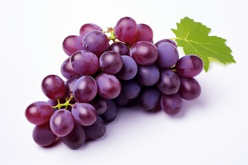 Fototapeta premium tasty grapes, on white background. Generative AI