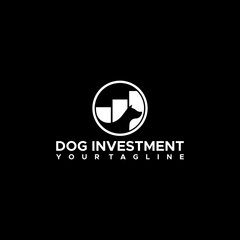 Dog and Investment Logo Sign Design