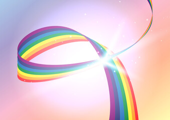 虹色のウェーブ背景