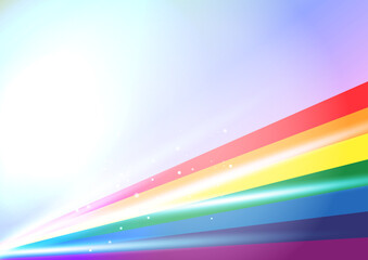 スピード感のある虹色ライン背景