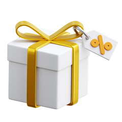 Discount Gift Box 3D Icon Illustrations
