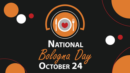 National Bologna Day vector banner design. Happy National Bologna Day modern minimal graphic poster illustration.