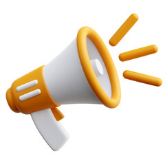 Megaphone 3D Icon Illustrations