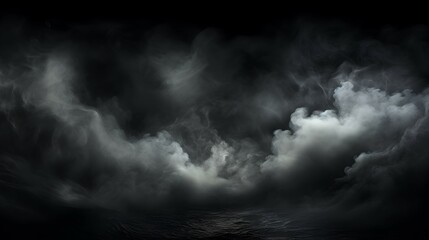 Obraz premium 3d white smoke object illustration with dark background