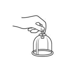 illustration of cupping therapy, vector art.