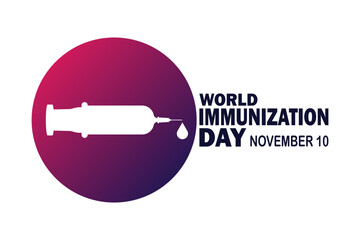 World Immunization Day Vector Template Design Illustration. November 10. Suitable for greeting card, poster and banner