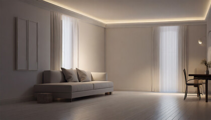 Classic interior of modern living room with sofa 