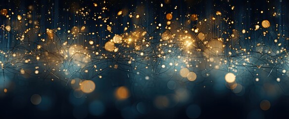 Fototapeta premium Background representing Ethereal Luminosity: Suspended Spheres Dancing in a Dreamlike Twilight. Generative AI